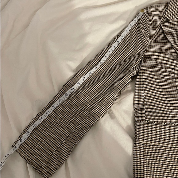 H&M Brown Houndstooth Blazer Jacket Size XS - Picture 10 of 10